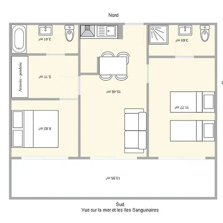 Apartment Sanguinaires - 3p - Terrasse - Piscine Ajaccio (Corsica)
